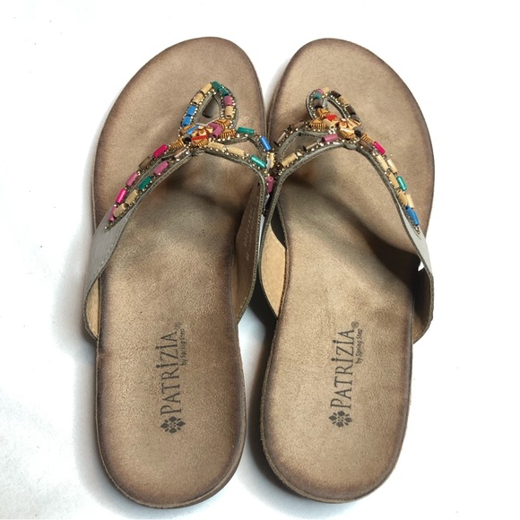 Patrizia by spring vitezza gray multicolor embroidered sandals - Picture 2 of 7